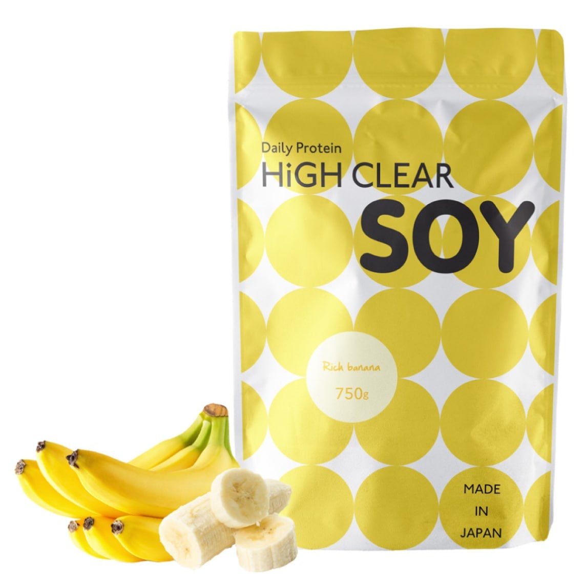 【HIGH CLEAR】ソイプロテイン100 ステビア リッチバナナ味 / 750g(約30回分)