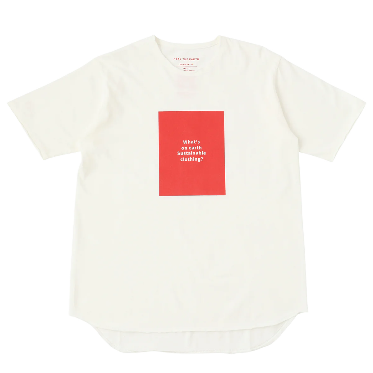 【モノアース】トラヴィス丸胴プリントクルーネックTシャツ